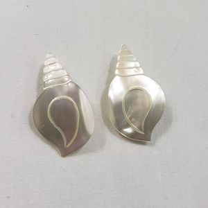 Seashell Clip On Earrings